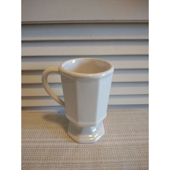 PFALTZGRAFF Heritage Irish Coffee White Stoneware Pedestal Footed Cup Mug - Picture 1 of 6